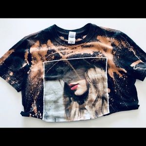 Bleached cropped Taylor Swift Red